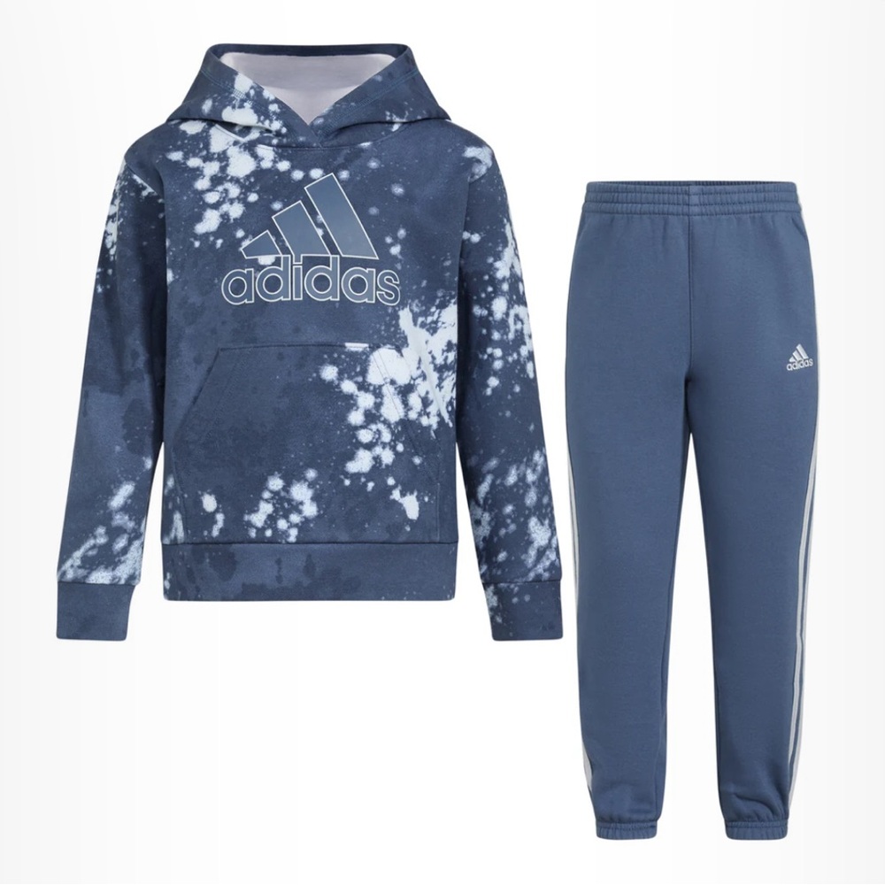 Adidas 2t bleach wash toddler set in blue